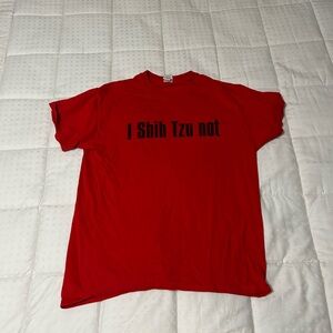 Red “I Shih Tzu Not” Men's T-Shirt